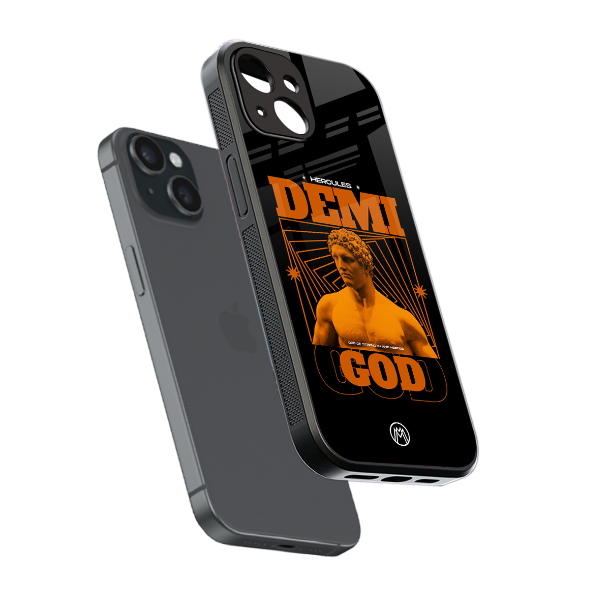 demi god back phone cover | glass case for iphone 14