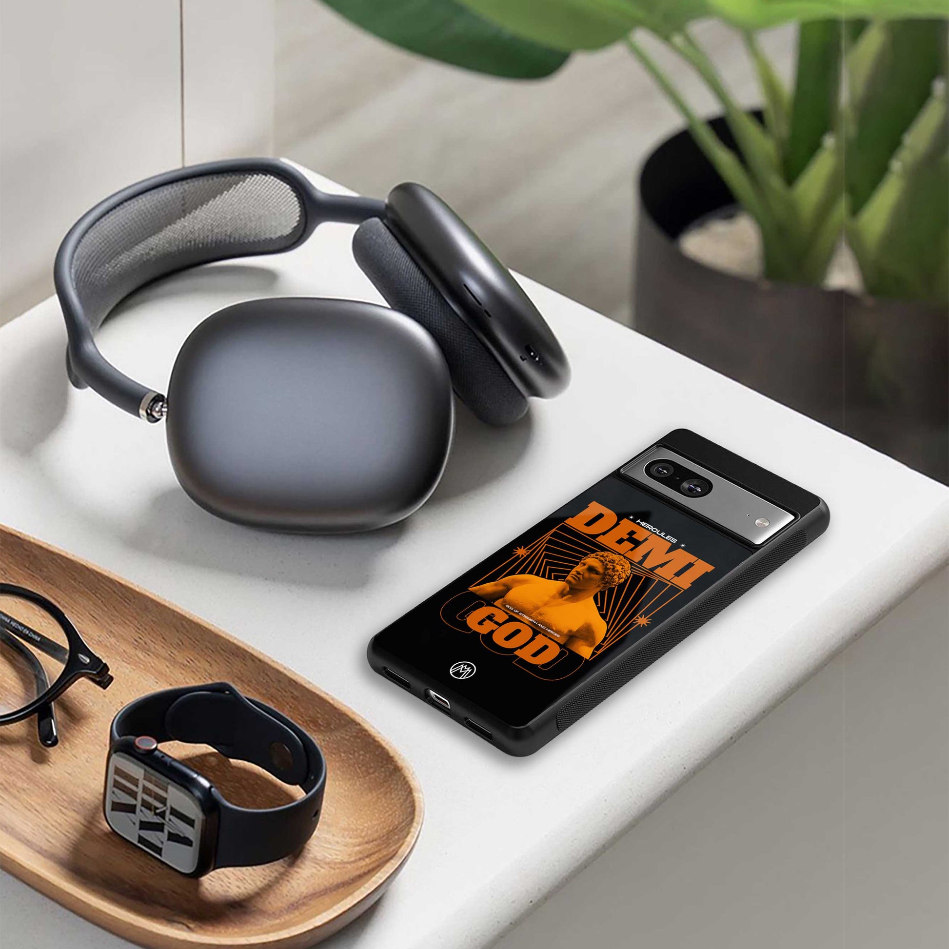 demi god back phone cover | glass case for samsung galaxy s23 plus