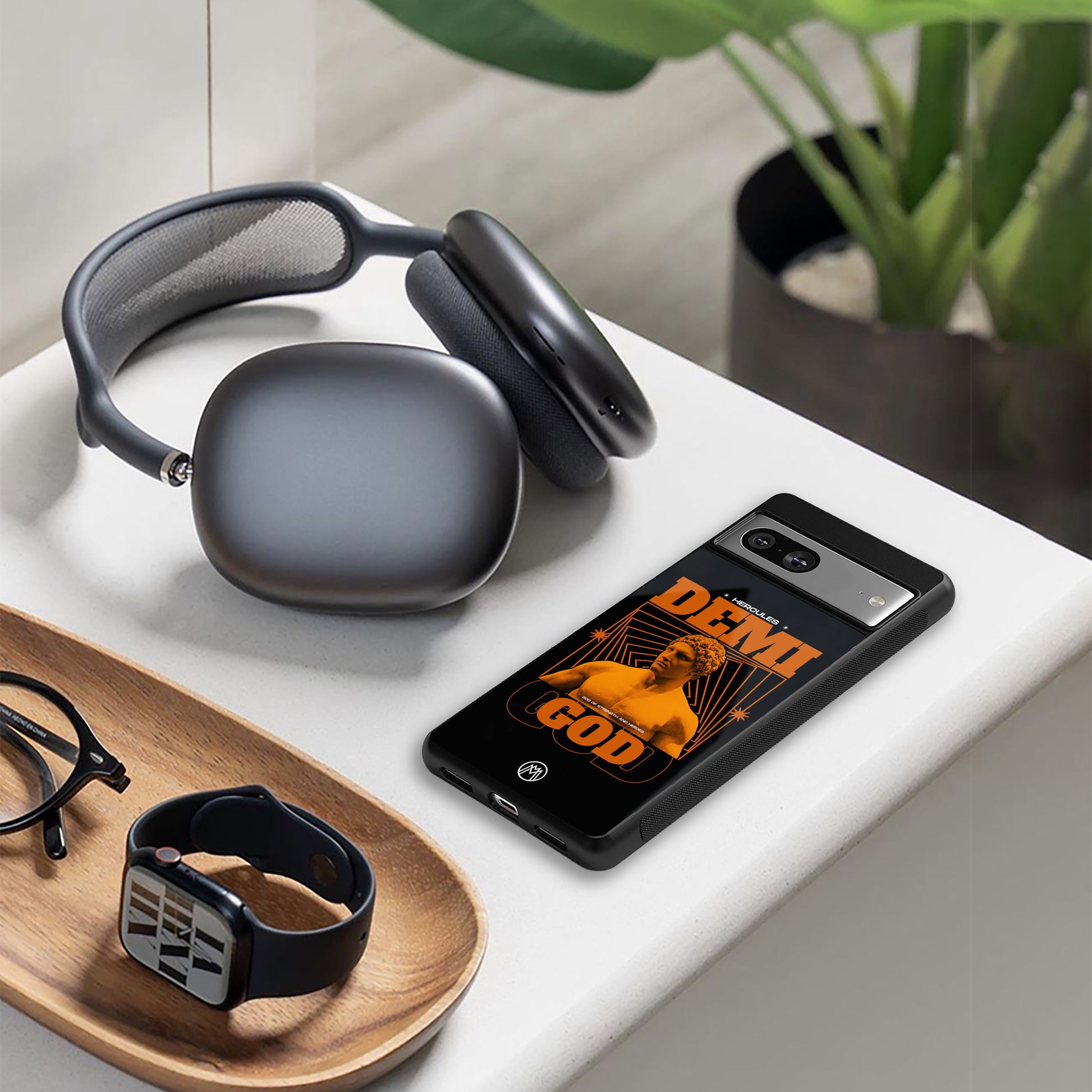 demi god back phone cover | glass case for iphone 16 pro