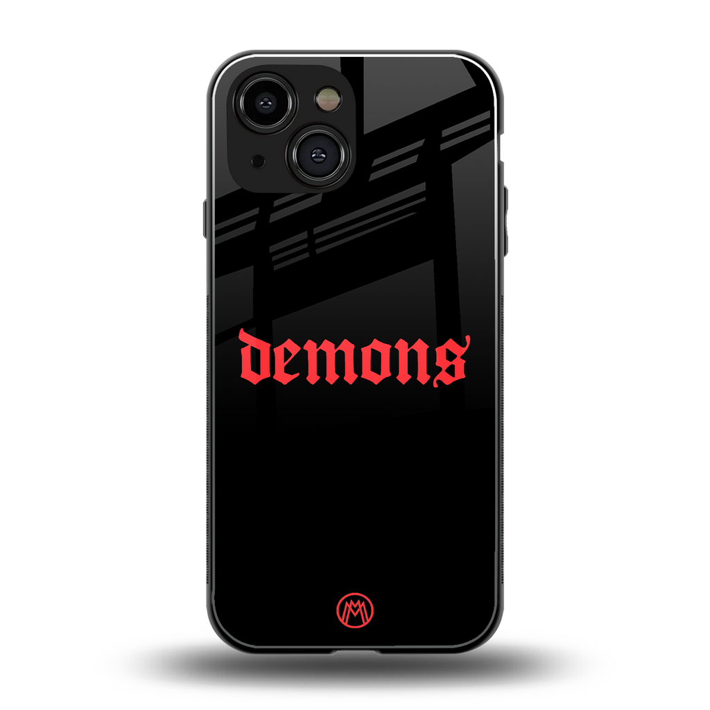 demons back phone cover | glass case for iphone 13 mini
