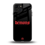 demons back phone cover | glass case for iphone 13 mini