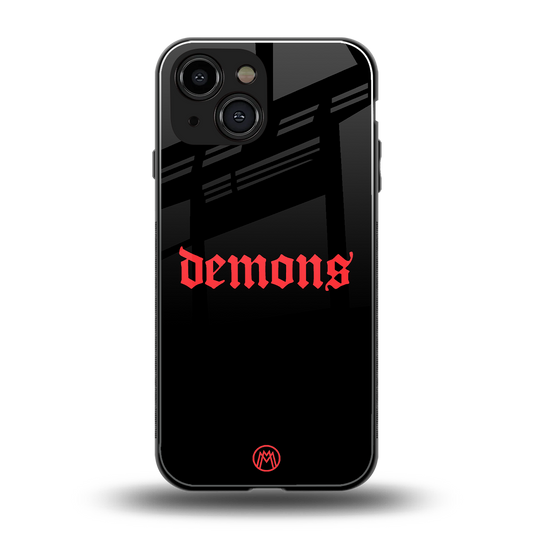 demons back phone cover | glass case for iphone 13 mini