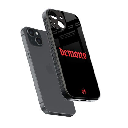demons back phone cover | glass case for iphone 13 mini
