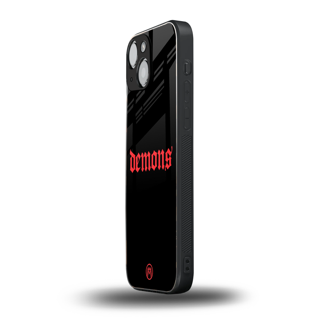 demons back phone cover | glass case for iphone 13 mini