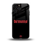 demons back phone cover | glass case for iphone 13 pro max