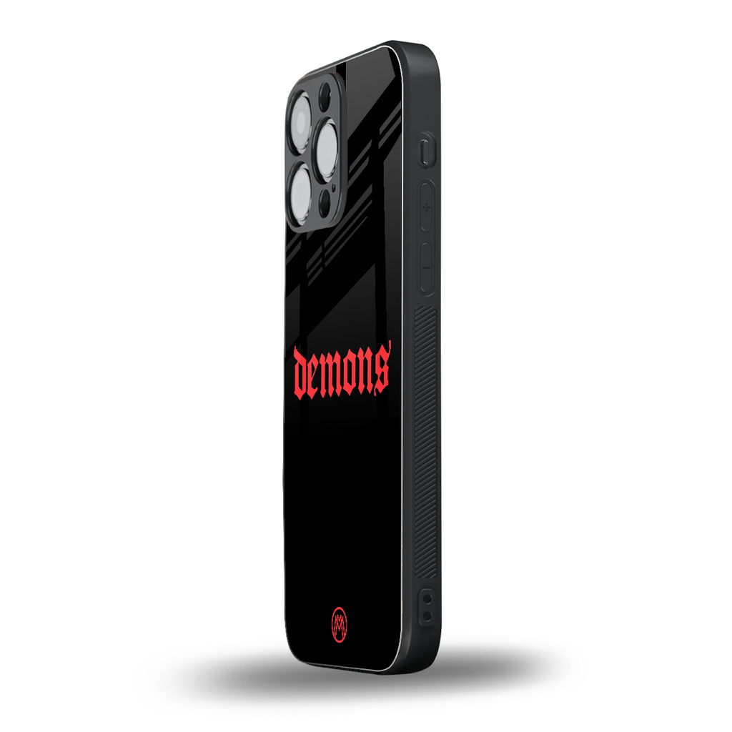 demons back phone cover | glass case for iphone 13 pro max