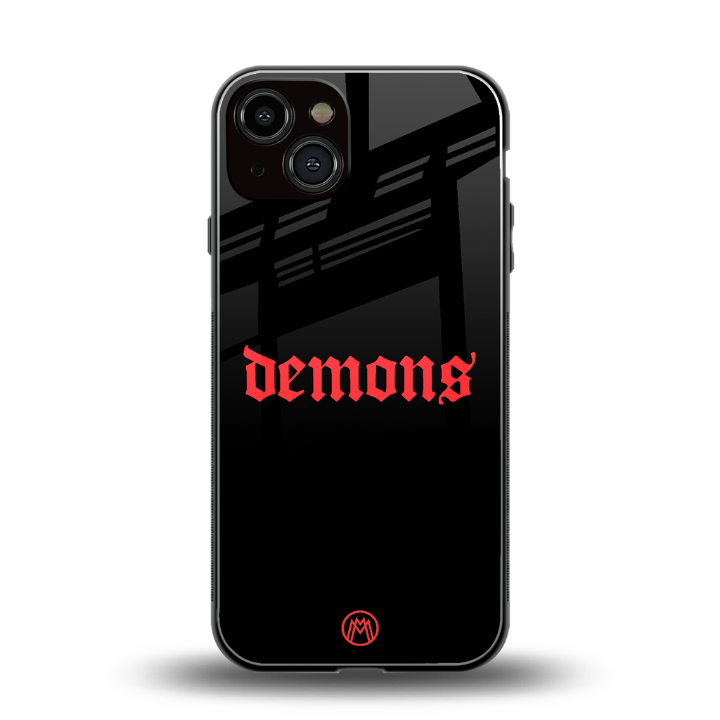 demons back phone cover | glass case for iphone 13
