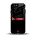 demons back phone cover | glass case for iphone 13