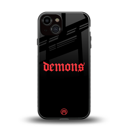 demons back phone cover | glass case for iphone 13