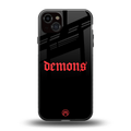 demons back phone cover | glass case for iphone 14 plus