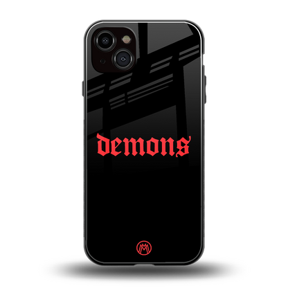 demons back phone cover | glass case for iphone 14 plus