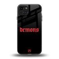 demons back phone cover | glass case for iphone 15