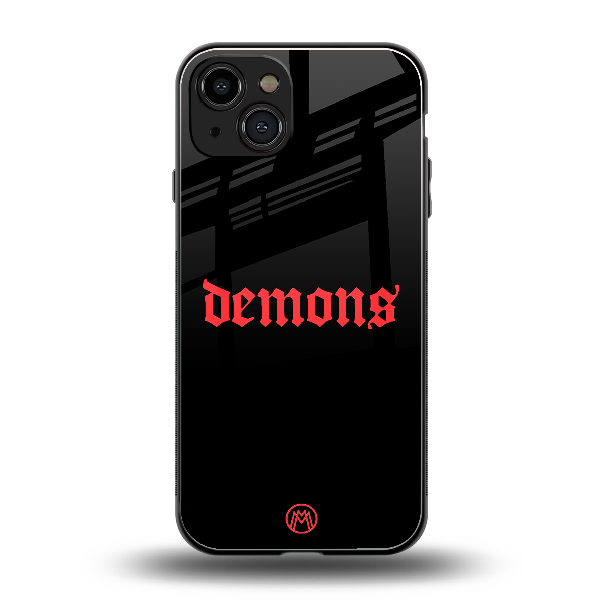 demons back phone cover | glass case for iphone 15
