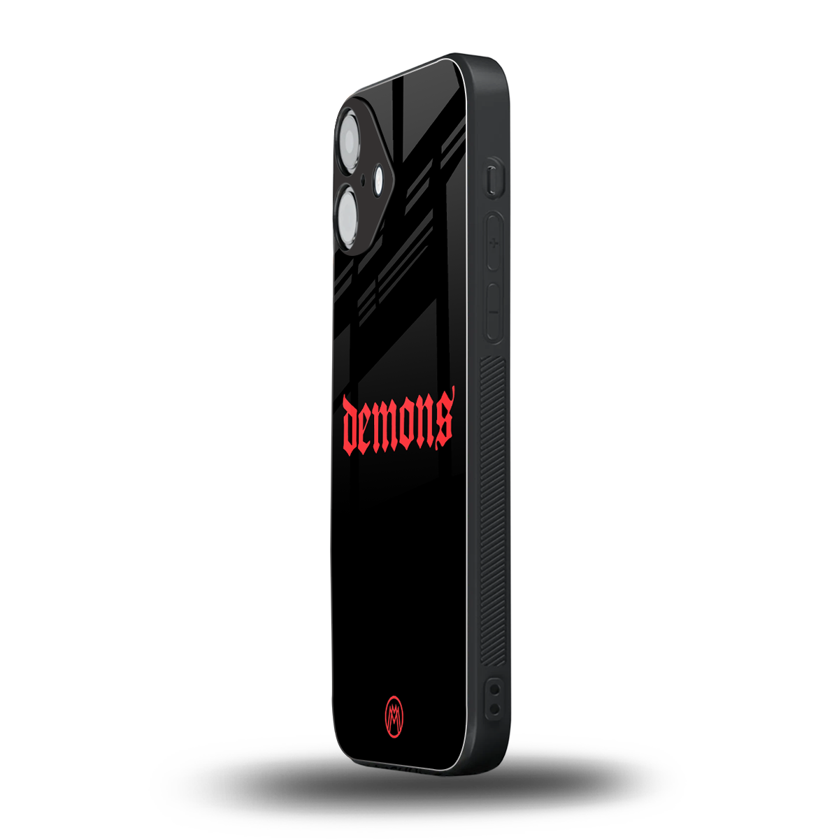 demons back phone cover | glass case for iphone 16 plus