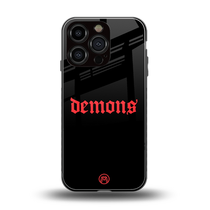 demons back phone cover | glass case for iphone 16 pro