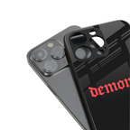 demons back phone cover | glass case for iphone 14 plus