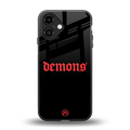 demons back phone cover | glass case for iphone 16