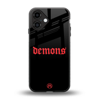 demons back phone cover | glass case for iphone 16