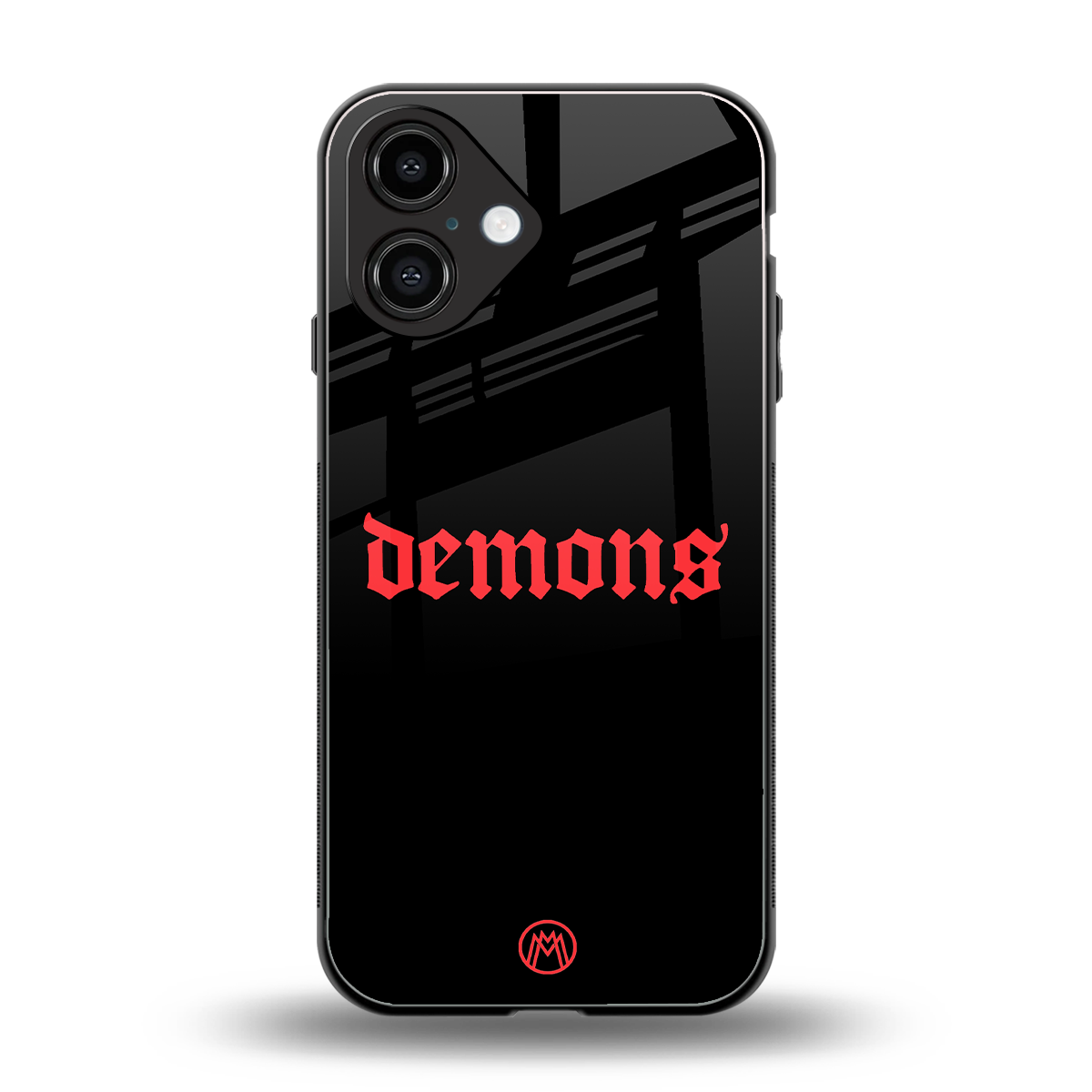 demons back phone cover | glass case for iphone 16