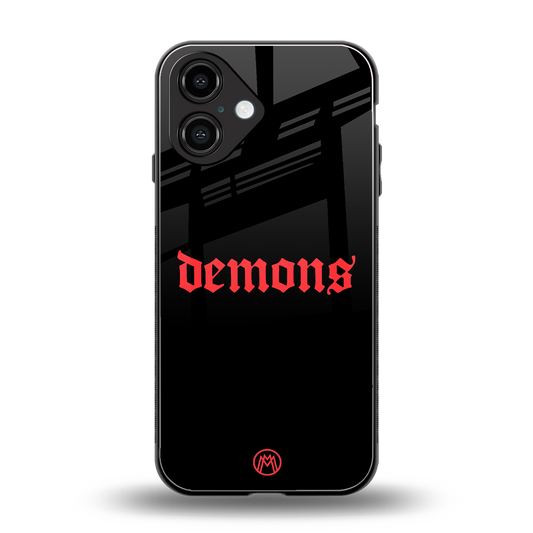 demons back phone cover | glass case for iphone 16