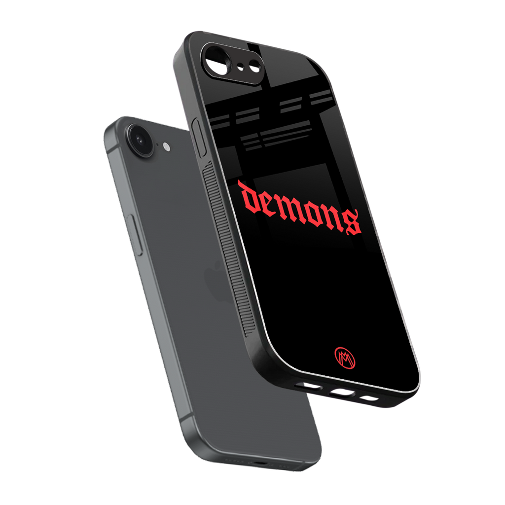 demons back phone cover | glass case for iphone 16e