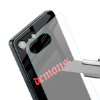 demons back phone cover | glass case for iphone 16e