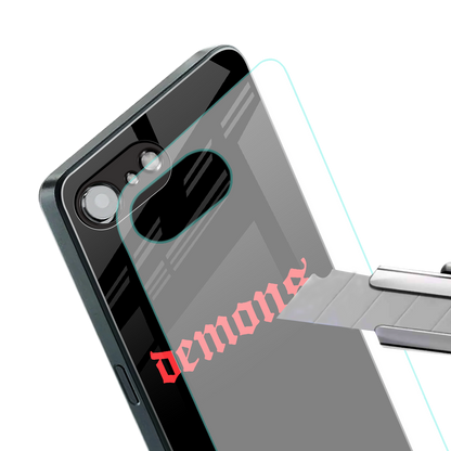 demons back phone cover | glass case for iphone 16e