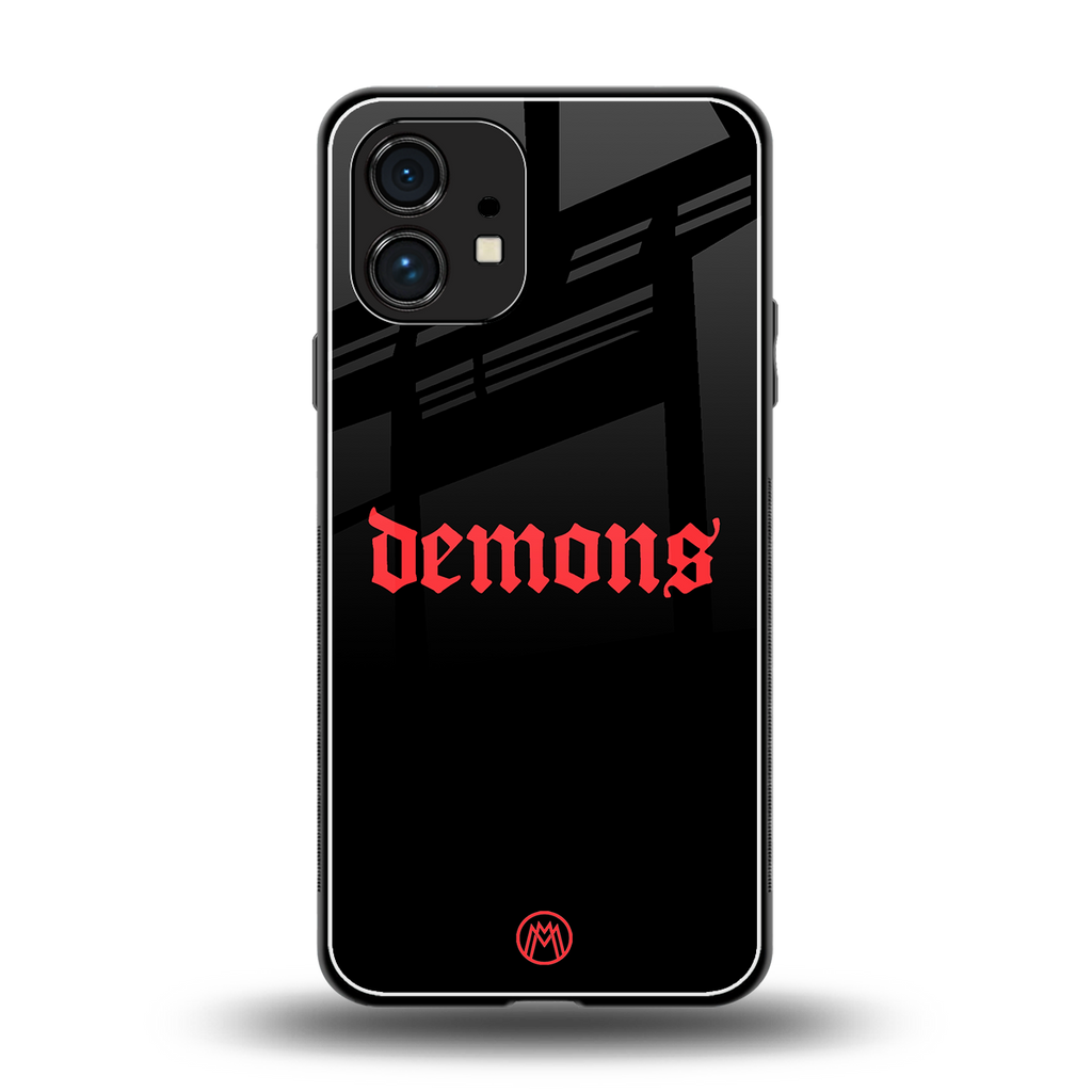demons back phone cover | glass case for nothing phone 1