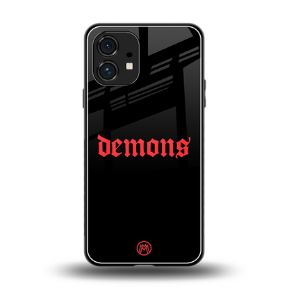 demons back phone cover | glass case for nothing phone 1