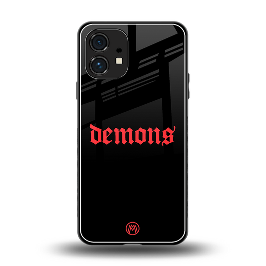 demons back phone cover | glass case for nothing phone 1