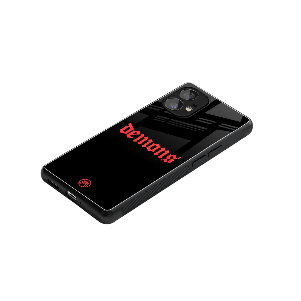 demons back phone cover | glass case for nothing phone 1