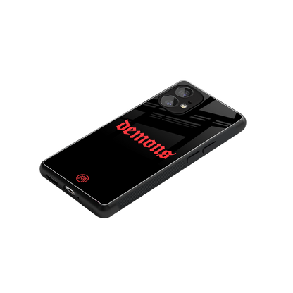 demons back phone cover | glass case for nothing phone 1