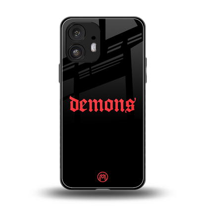 demons back phone cover | glass case for nothing phone 2
