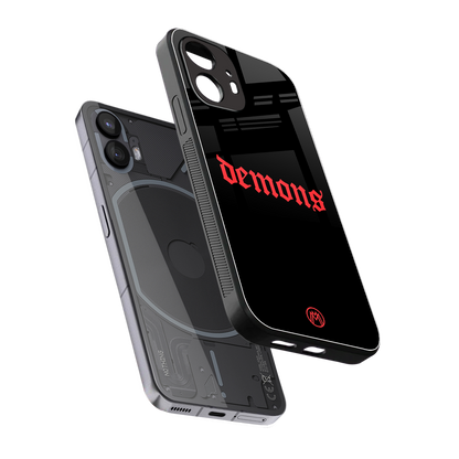 demons back phone cover | glass case for nothing phone 2