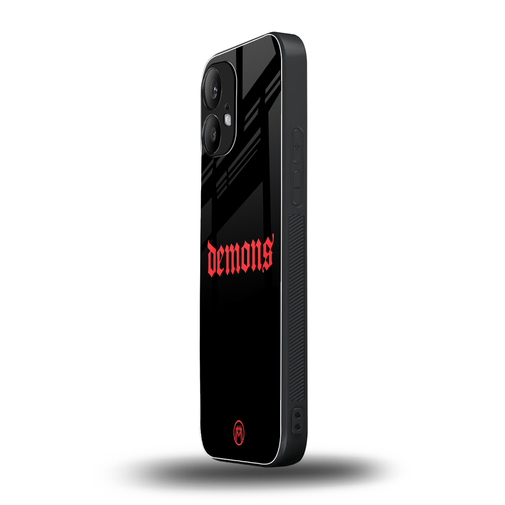 demons back phone cover | glass case for nothing phone 2