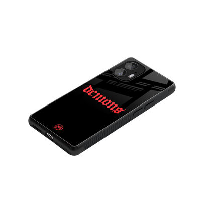 demons back phone cover | glass case for nothing phone 2