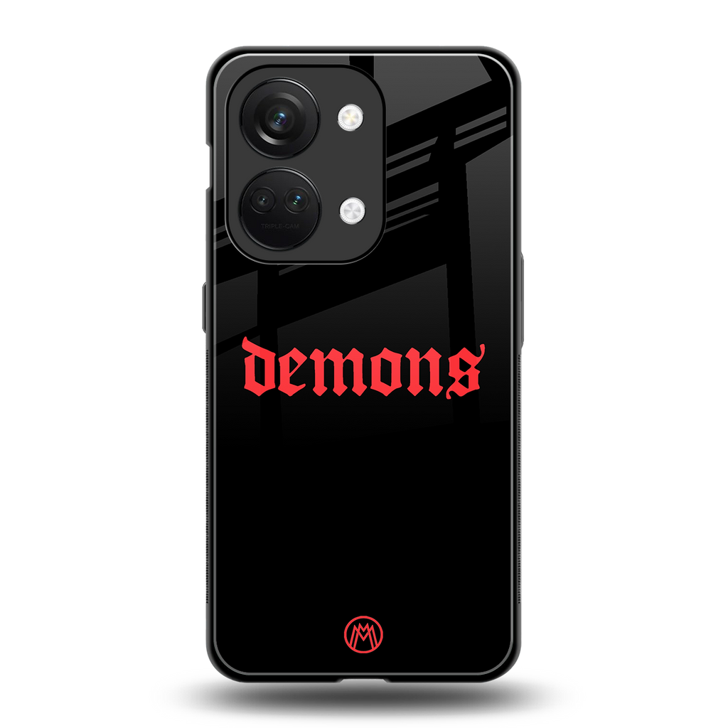 demons back phone cover | glass case for oneplus nord 3