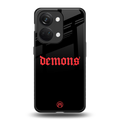 demons back phone cover | glass case for oneplus nord 3