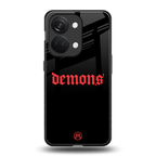 demons back phone cover | glass case for oneplus nord 3