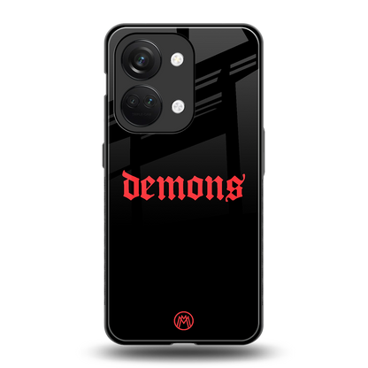 demons back phone cover | glass case for oneplus nord 3