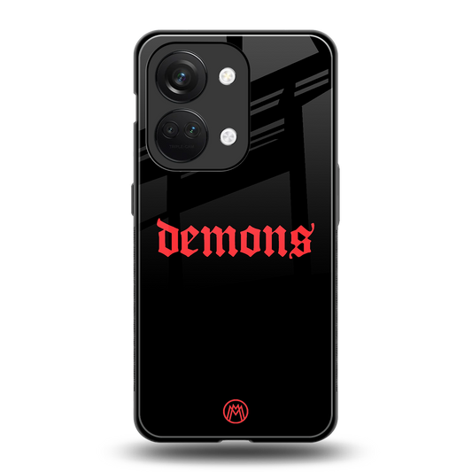 demons back phone cover | glass case for oneplus nord 3