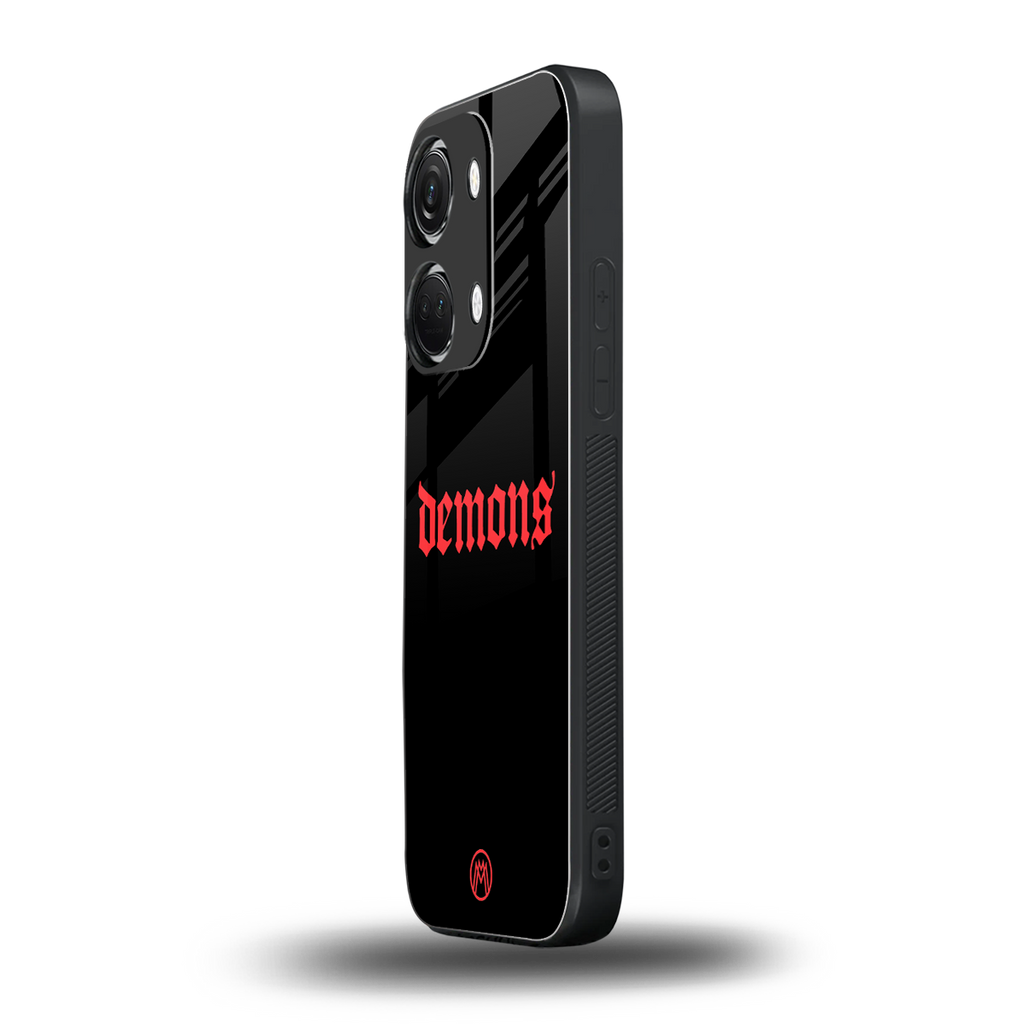 demons back phone cover | glass case for oneplus nord 3