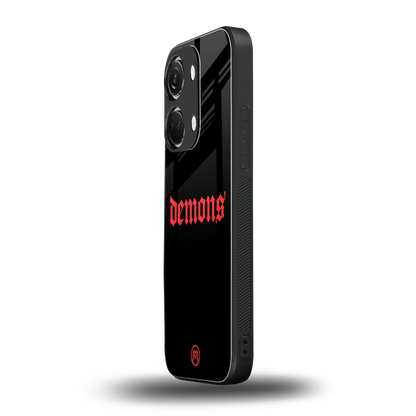 demons back phone cover | glass case for oneplus nord 3