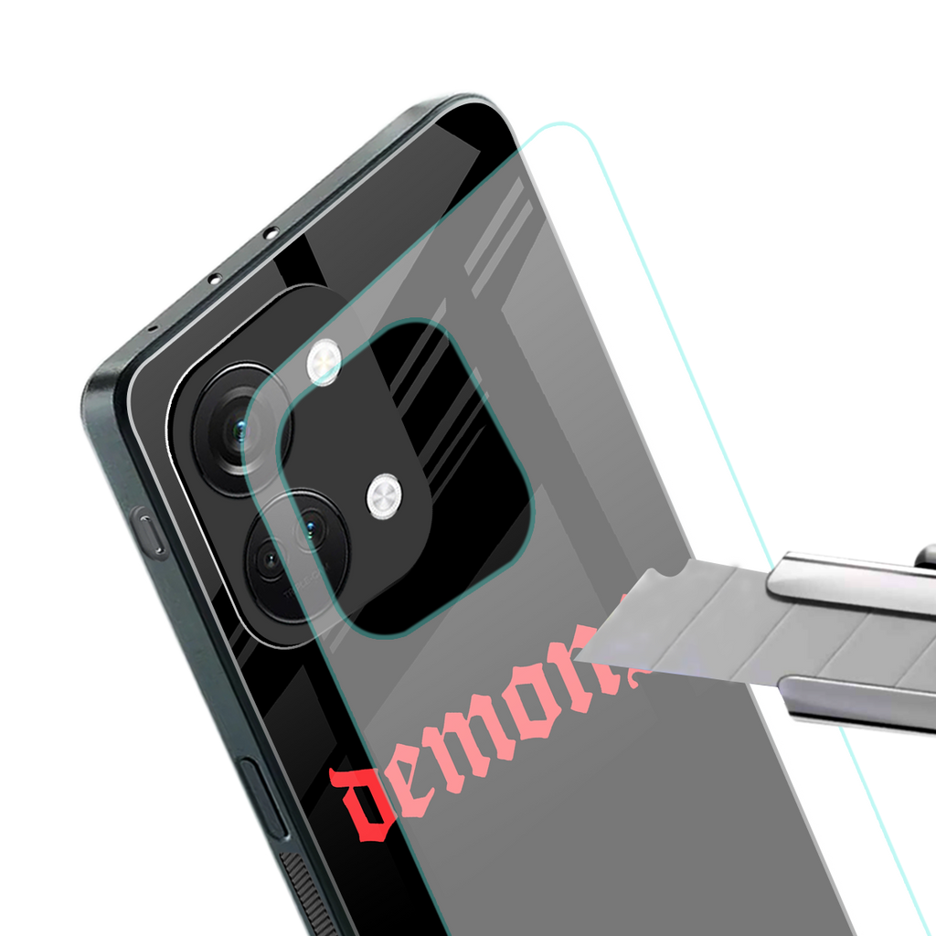 demons back phone cover | glass case for oneplus nord 3