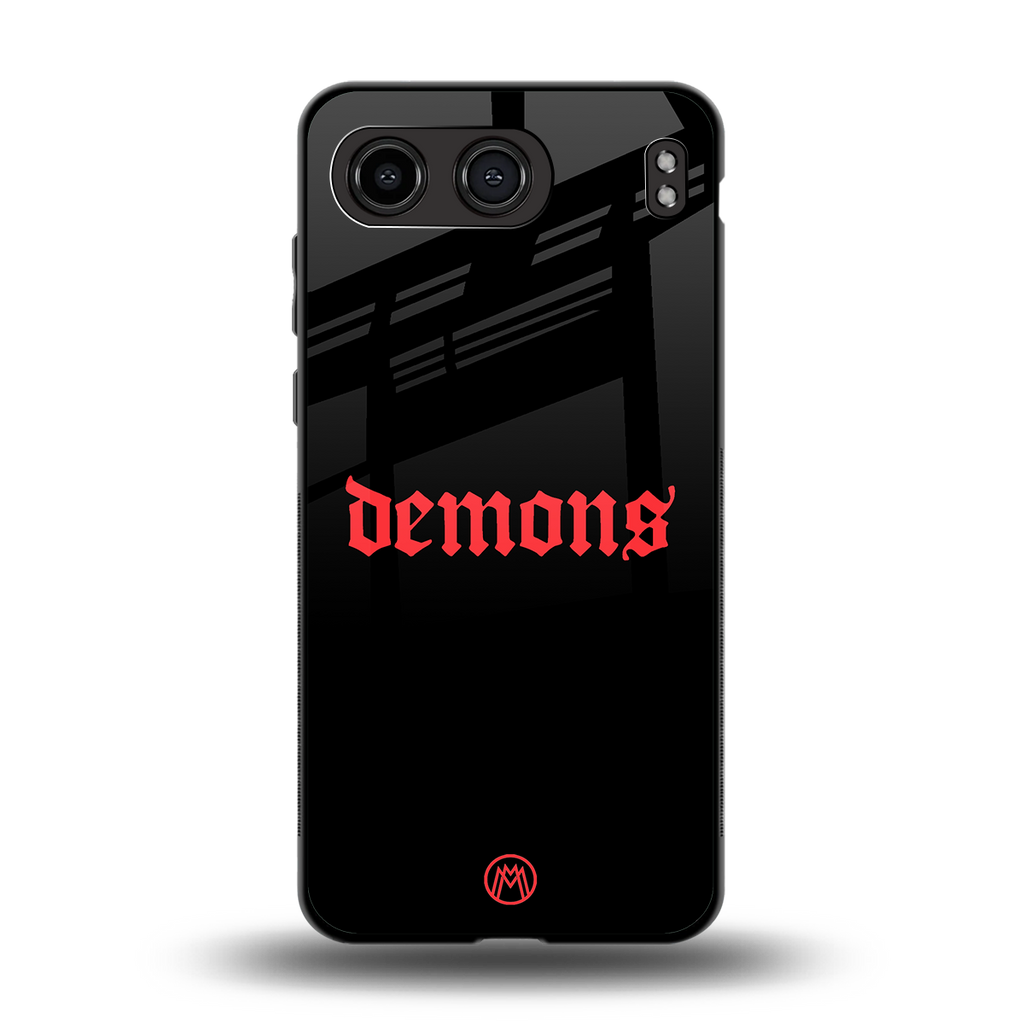 demons back phone cover | glass case for oneplus nord 4