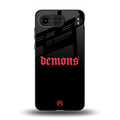 demons back phone cover | glass case for oneplus nord 4