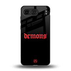 demons back phone cover | glass case for oneplus nord 4