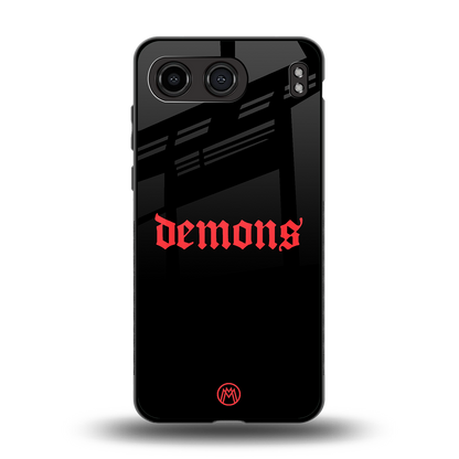 demons back phone cover | glass case for oneplus nord 4