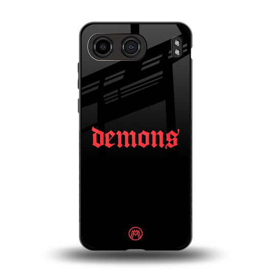 demons back phone cover | glass case for oneplus nord 4