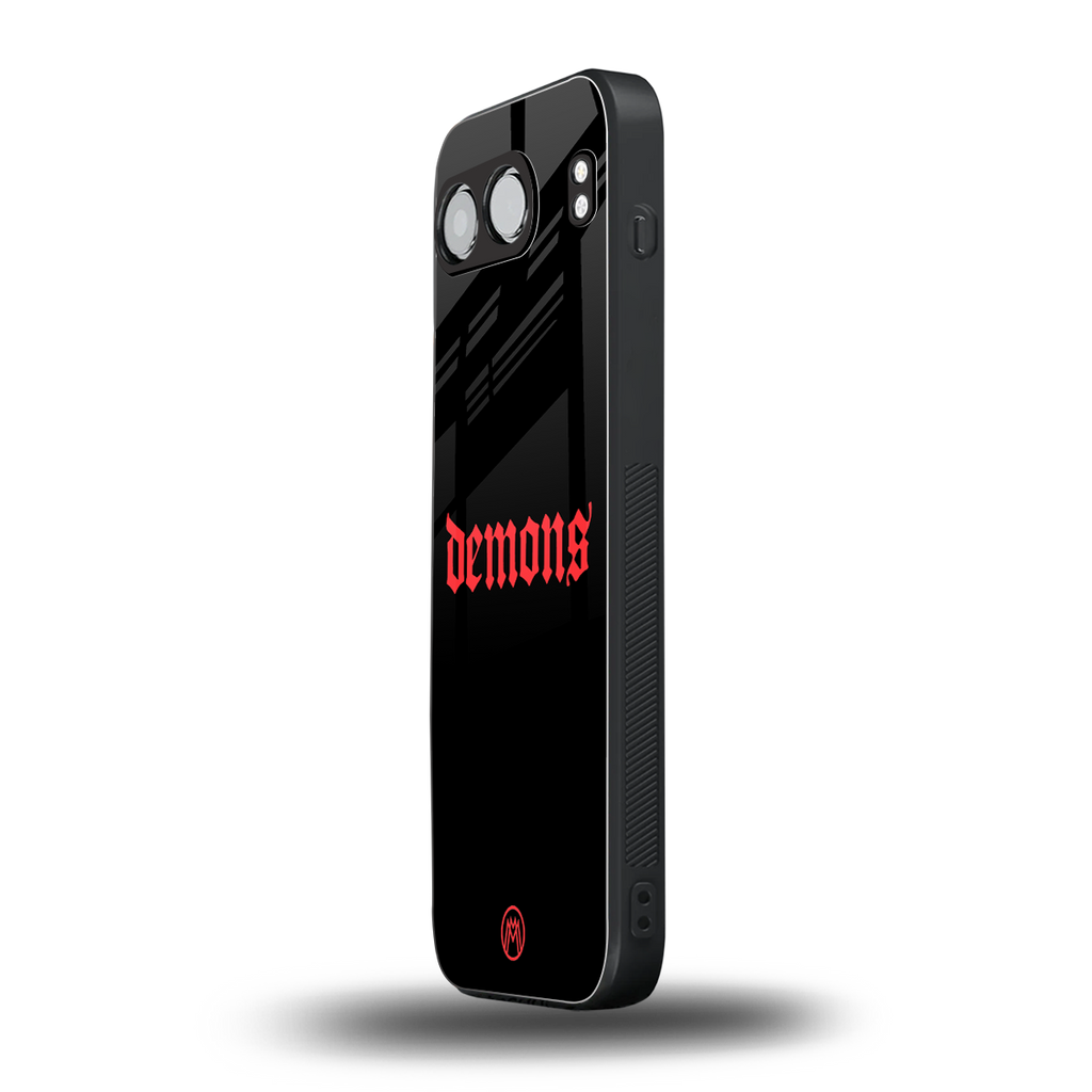 demons back phone cover | glass case for oneplus nord 4
